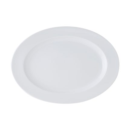 ASSIETTE OVALE EN PORCELAINE BLANC BR00015032 Ariane Hotkitchen materiels cuisine professionnel Maroc Casablanca Rabat Marrakech Agadir