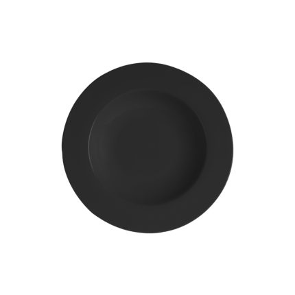 ASSIETTE RONDE CREUSE EN PORCELAINE NOIR ST00019028 Advance Hotkitchen materiels cuisine professionnel Maroc Casablanca Rabat Marrakech Agadir