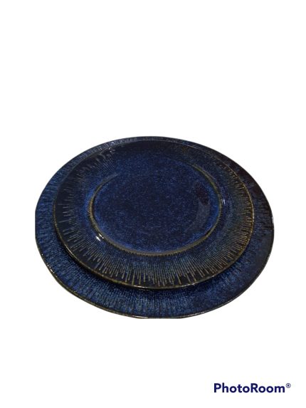 ASSIETTE RONDE PLATE EN PORCELAINE BLEU HS161224 Advance Hotkitchen materiels cuisine professionnel Maroc Casablanca Rabat Marrakech Agadir