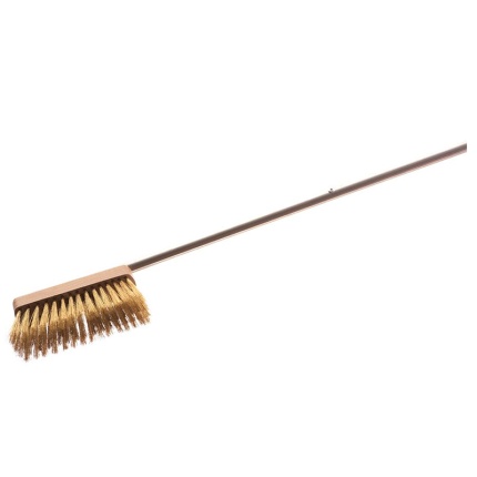 BROSSE SOIES EN LAITON BASE EN BOIS ET MANCHE EN ALUMINUIUM 120 CM GIMETAL Hotkitchen materiels cuisine professionnel Maroc Casablanca Rabat Marrakech Agadir