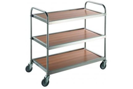 CHARIOT DE SERVICE 3 ÉTAGES EN AGGLOMÉRÉ STRATIFIÉ LS-380 GIMETAL Hotkitchen materiels cuisine professionnel Maroc Casablanca Rabat Marrakech Agadir