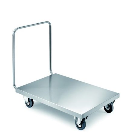 CHARIOT DE TRANSPORT DE MARCHANDISE AVEC PLATFORME EN INOX  METALTECNICA Hotkitchen materiels cuisine professionnel Maroc Casablanca Rabat Marrakech Agadir