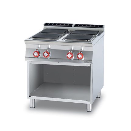CUISINIÈRE 4 PLAQUES CARRÉ ELECTRIQUE SUR ARMOIRE NEUTRE SÉRIE 900 PCQ-98ET LOTUS Hotkitchen materiels cuisine professionnel Maroc Casablanca Rabat Marrakech Agadir