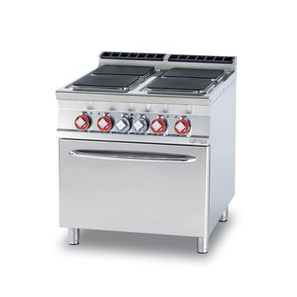 CUISINIÈRE 4 PLAQUES CARRÉES SUR FOUR ELECTRIQUE SÉRIE 900 CFQ4-98ET LOTUS Hotkitchen materiels cuisine professionnel Maroc Casablanca Rabat Marrakech Agadir