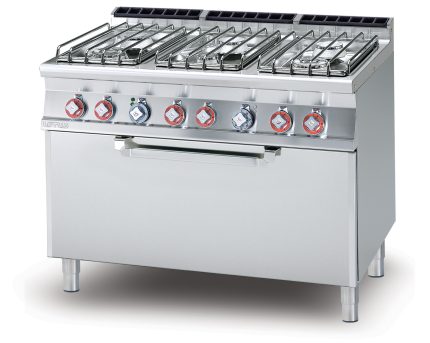 CUISINIÈRE 6 FEUX À GAZ SUR FOUR MAXI SÉRIE 700 CF6-712GP LOTUS Hotkitchen materiels cuisine professionnel Maroc Casablanca Rabat Marrakech Agadir