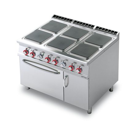 CUISINIÈRE 6 PLAQUES CARRÉES SUR FOUR ELECTRIQUE SÉRIE 900 CFQ6-912ETV LOTUS Hotkitchen materiels cuisine professionnel Maroc Casablanca Rabat Marrakech Agadir