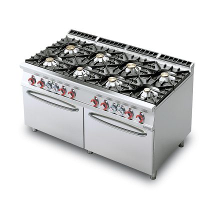 CUISINIÈRE 8 FEUX SUR FOUR À GAZ SÉRIE 900 CF8-916G LOTUS Hotkitchen materiels cuisine professionnel Maroc Casablanca Rabat Marrakech Agadir