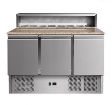 TOUR A PIZZA EN INOX 3 PORTES PLUS MARBRE THPS903 ROMIS Hotkitchen materiels cuisine professionnel Maroc Casablanca Rabat Marrakech Agadir