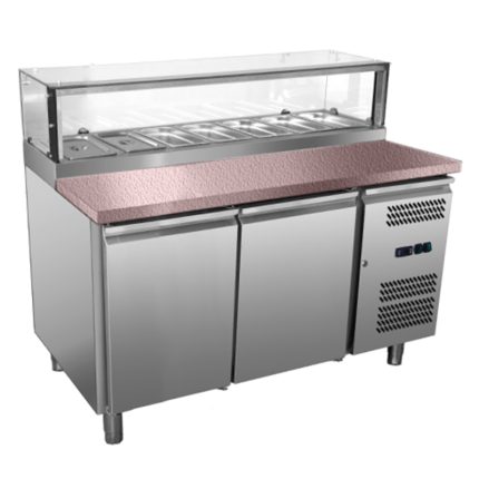 TOUR À PIZZA – 390 L – 2 PORTES + LED – 7 X GN 1/3 BG15L2PZ-G GASTROCHEF Hotkitchen materiels cuisine professionnel Maroc Casablanca Rabat Marrakech Agadir
