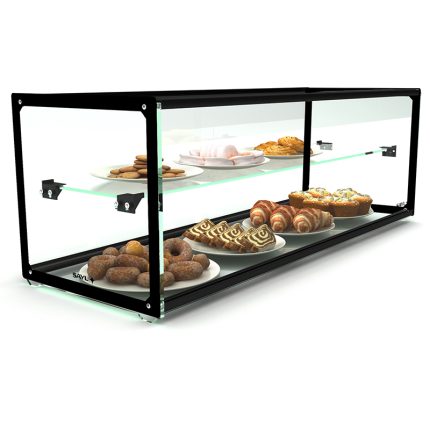 VITRINE NEUTRE VERRE DROIT AVEC ÉTAGÈRE EXPOSITOR PLANO