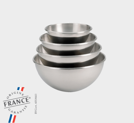 BASSINE 1/2 SPHERIQUE INOX Ø 40 3371.40 DEBUYER Hotkitchen materiels cuisine professionnel Maroc Casablanca Rabat Marrakech Agadir