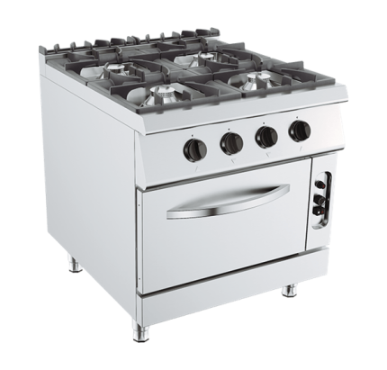 CUISINIÈRE 4 FEUX SUR FOUR  KUSINA Hotkitchen materiels cuisine professionnel Maroc Casablanca Rabat Marrakech Agadir